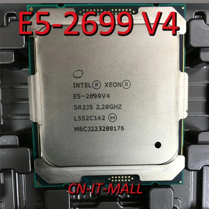 Вытяжной процессор Xeon V4 для сервера 2 ГГц 55 м 22 ядра 44 потока E5 2699|Компьютерные