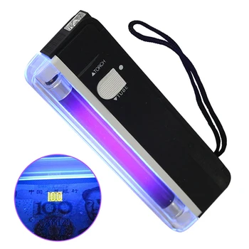 

1Pc 4W Black Mini UV Light Bill Checker Hand Lamp Money Detector UV Validator Money Bank Note Checker Detector Tester