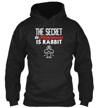 

HAPPINESS IS RABBIT BUNNY T SHIRT(1) Streetwear men women Hoodies Sweatshirts