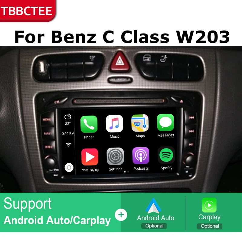 

Android Car GPS Navigation For Mercedes Benz C Class W203 2001~2004 Car dvd player BT RDS Mlutimedia player Navi 2Din WiFi