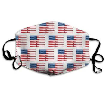 

Garde Art Studio Washable Recycling Mouth Masks, Healthy Durable Polyester & Anti Dust Half Face Masks, American USA Gun Flag