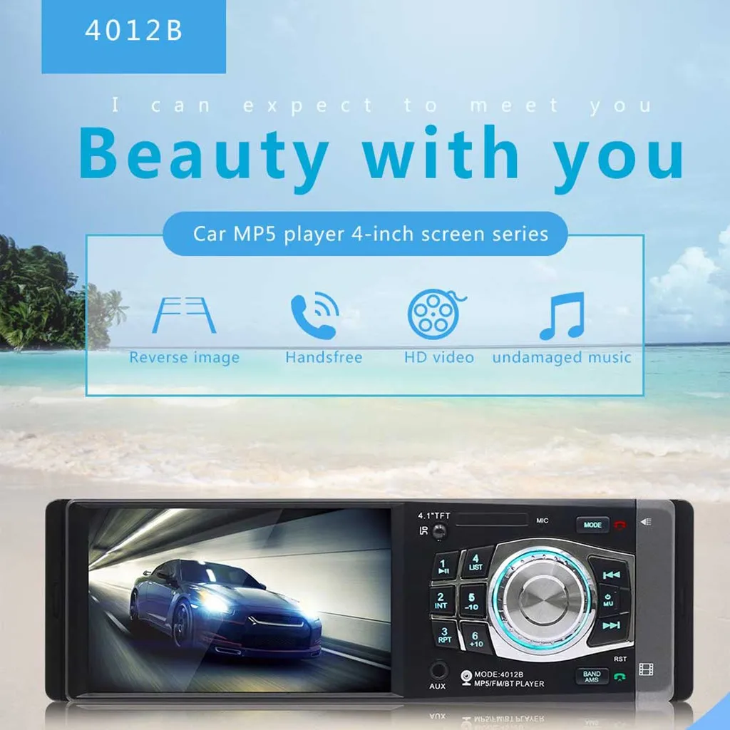 SWM-4012B 4.1inch SWM-A6 автомобильный радиоприемник 7 дюймов сенсорные HD автомобильные Bt MP5 плеер Автомобильный мультимедийный плеер функция заднего вида для Android/IOS - Color Name: SWM-4012B 4.1inch