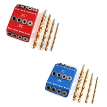 

30/45/90° Angle Oblique Pocket Hole Jig Drill Guide Dowel Jig Wood Drill Locator For Wood Jointing,With Drll Bit