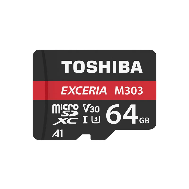 64GB TOSHIBA Micro SD карта 128 Гб 64 Гб Подлинная Exceria SDXC V30 A1 U3 32 Гб 16 Гб SDHC U1 M203 карта памяти флэш-карта с адаптером - Емкость: 64GB