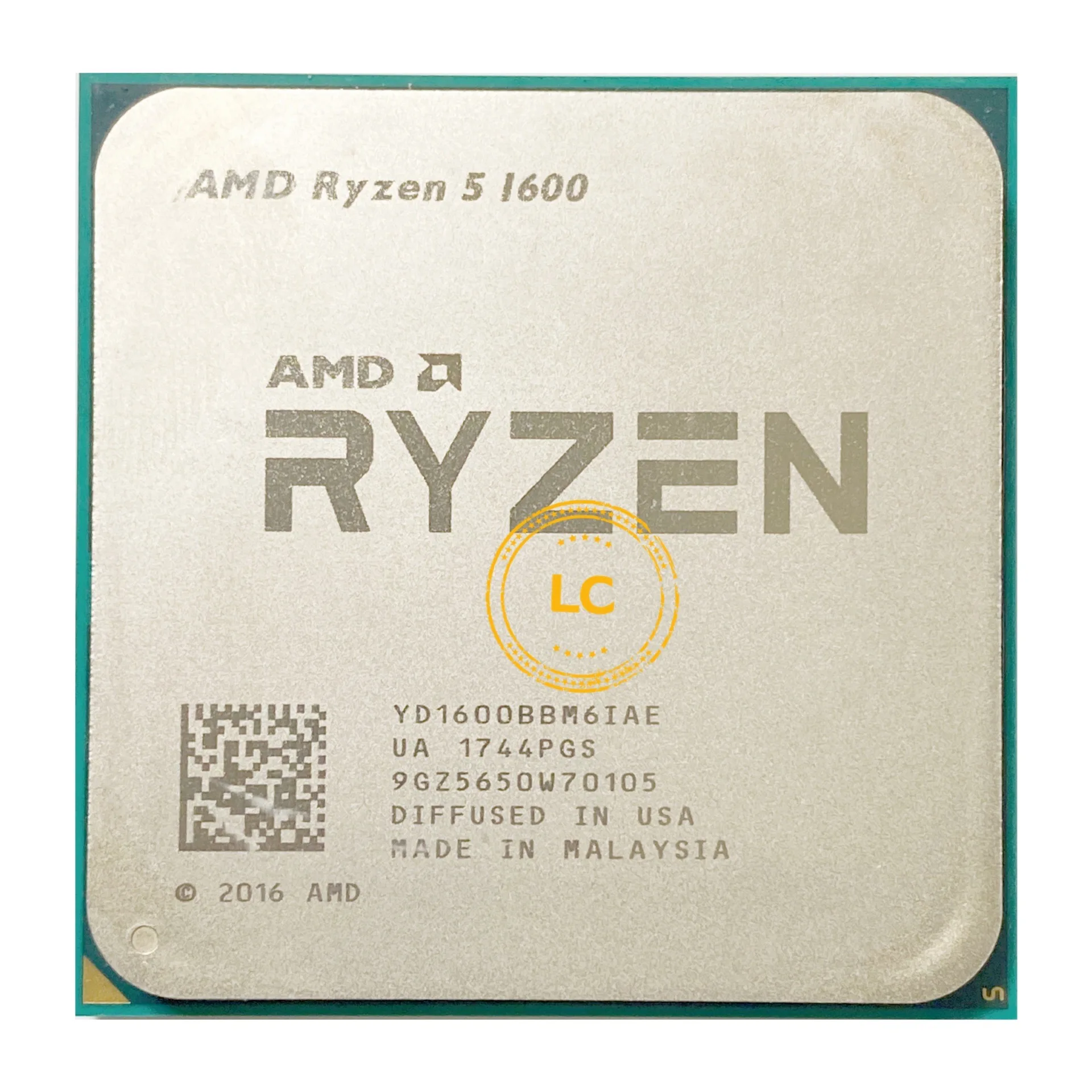 AMD Ryzen 5 1600 R5 1600 3.2 GHz Six-Core Twelve Thread 65W CPU Processor YD1600BBM6IAE Socket AM4