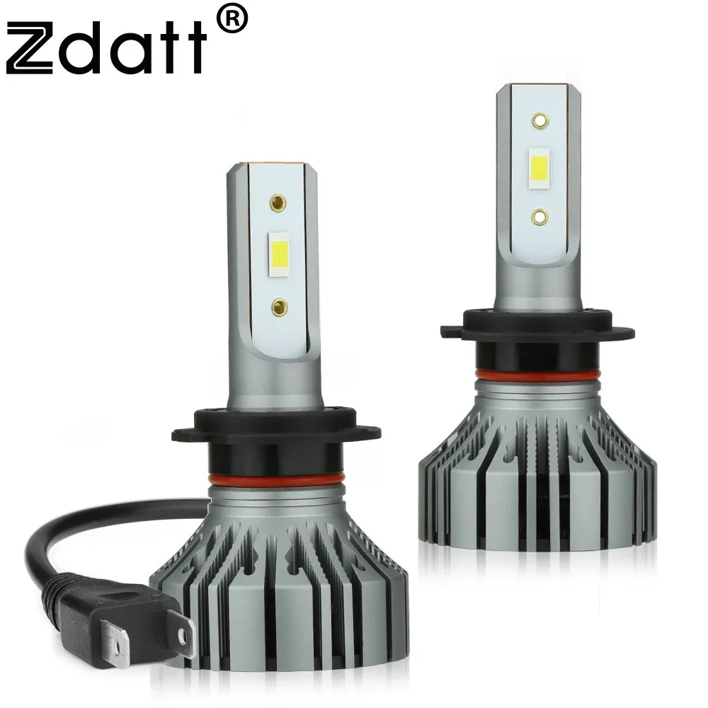Zdatt H7 светодиодный H11 ходовые огни H8 H9 HB3 9005 HB4 9006 HB4 диодные лампы для автомобилей 12000LM 100W 6500K 12V Светодиодный светильник автомобили