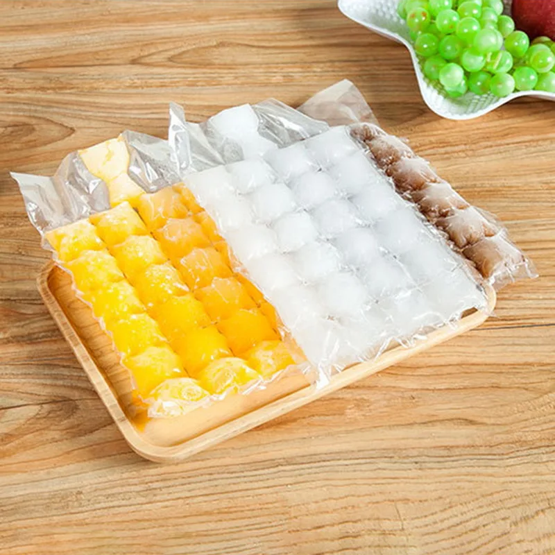 

10 Pcs Ice Cube Mold Self-Seal Ice Cube Bags Transparent Disposable Faster Freezing Maker Ice-making Bag Kitchen Gadgets