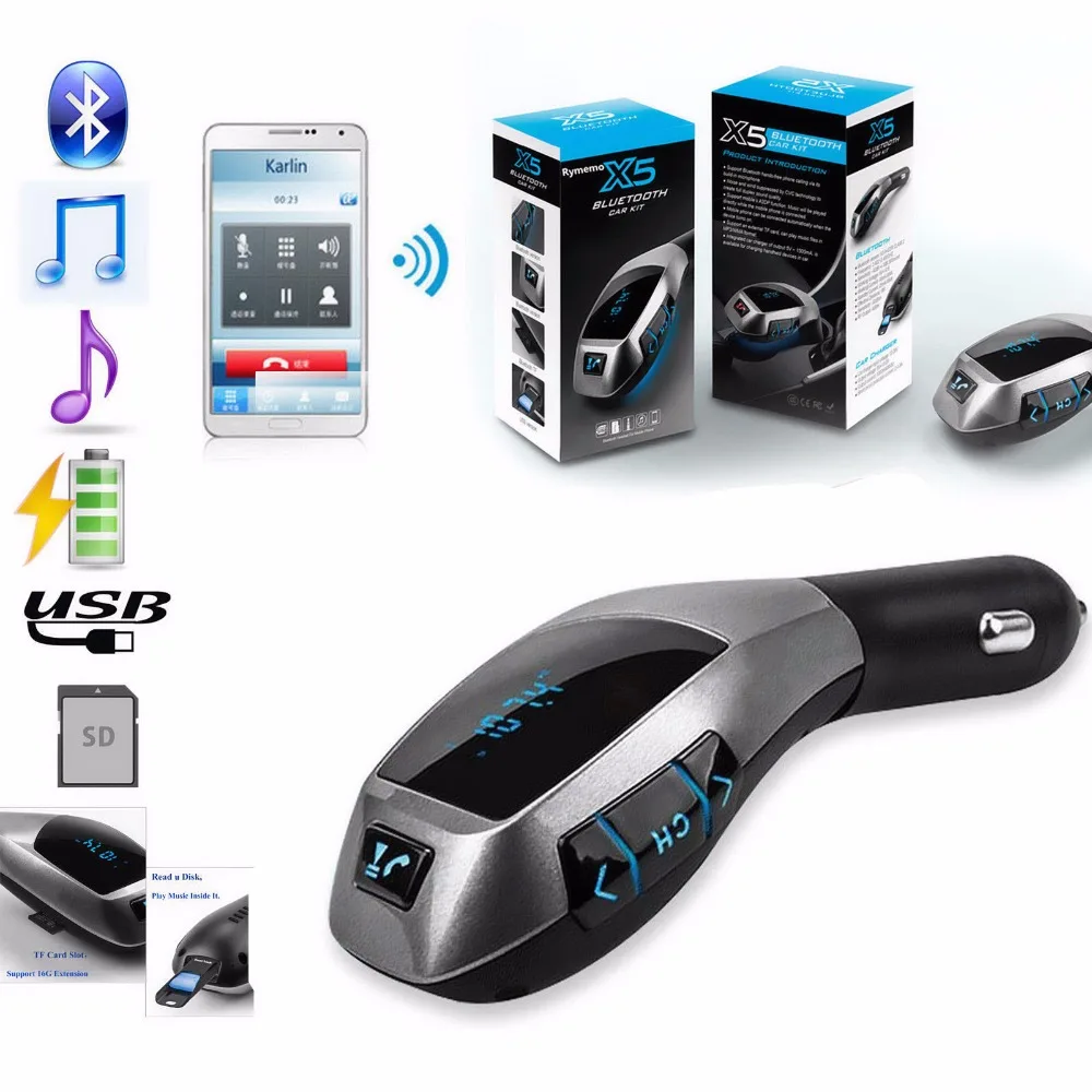 Kingslims беспроводной Автомобильный MP3 плеер FM передатчик радио ЖК SD USB зарядное
