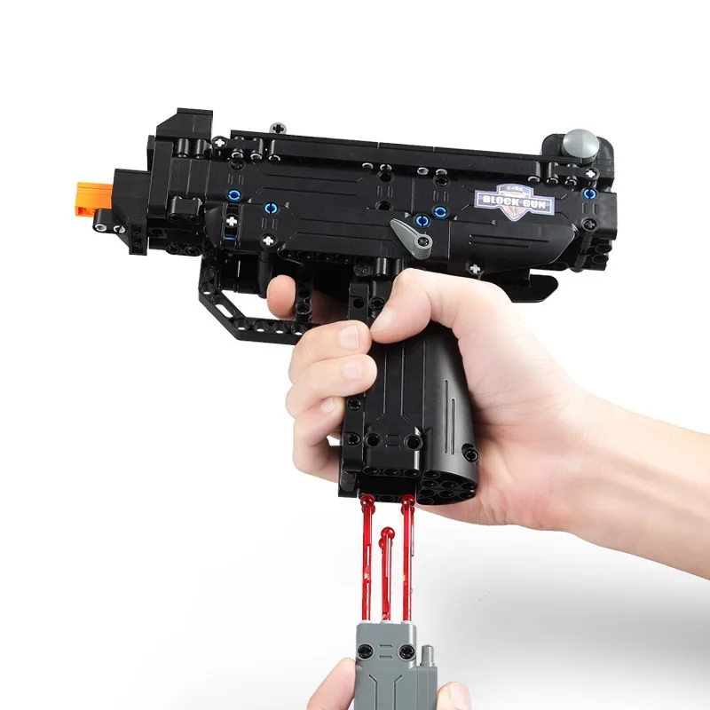 

DIY Building Blocks Military Uz Pistol Toy Machine Gun Toy Gun Model Building Kit Miniature Minifigures Building Blocks Toys