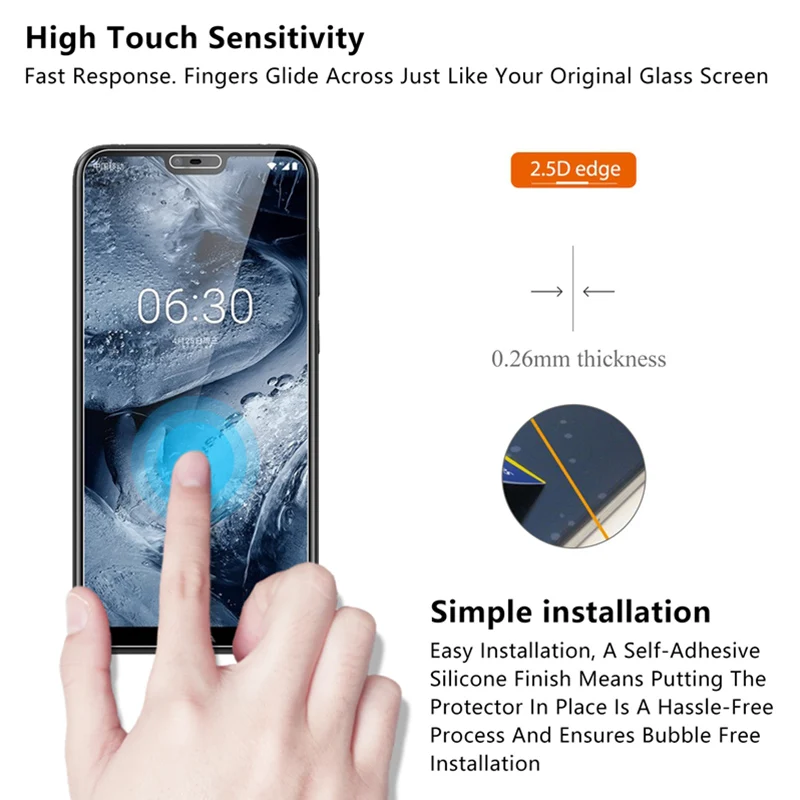 HD Защита экрана для Nokia Lumia 630 635 640 950 Защитное стекло 530 535 520 X71 закаленное покрытие