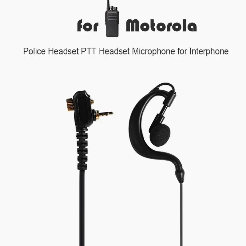 Одиночное стерео воздушной трубки РАДИОТЕЛЕФОНА Walkie Talkie “иди и гарнитура для Motorola и т. д. интерфон 1-контактный Резьбовая пробка Золотой чувствительностью и прочностью