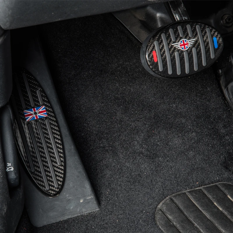 3 шт. для MINI Cooper JCW f54 f55 f56 f60 r55 r56 r60 наклейка для автомобиля педаль газа украшение из углеродного волокна автомобильные аксессуары интерьер