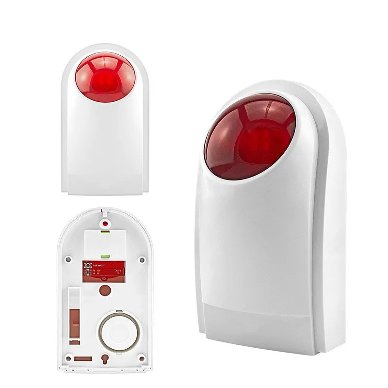 

High Quality Wireless 110dB 433MHz Flashing Alarm Siren Sensor Indoor Working for Home Security GSM Alarm System