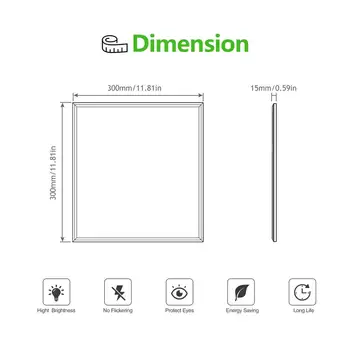 

Energy-saving LED Professional Lighting Home Living Room Decoration Ultra-thin Minimalist Style Large Panel Light Square