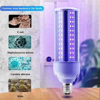 

Remote Control UVC Germicidal Light Ozone UV Ultraviolet Sterilizing Corn Bulb Lamp For Home Funiture Floor Disinfection