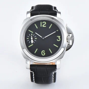 

44mm Luxury Watch Men Stainless Steel Case Sterile Dial Luminous Waterproof Hand Winding Movement Wristwatch Men