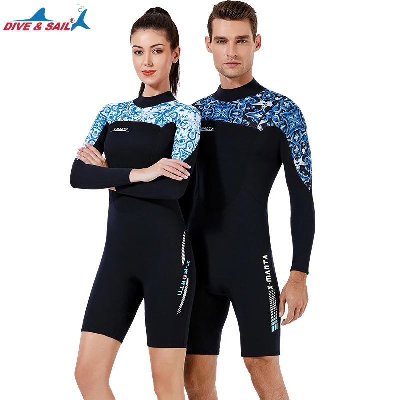 1.5 Mm Neoprene Shorty Wetsuit Diving Suits Surfing Long Sleeve Keep