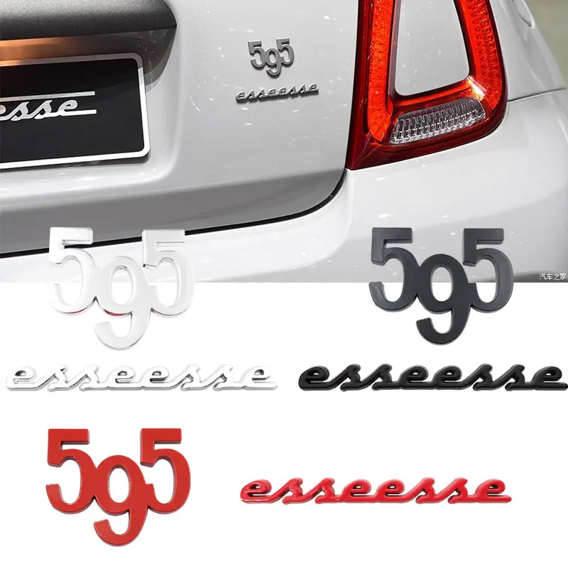 Nuovo Adesivo Parafango Laterale Con Logo In Metallo 3D Per Fiat 500 695 Abarth 595 Esseesse Competizione 70Th Anniversary Badge Accessori