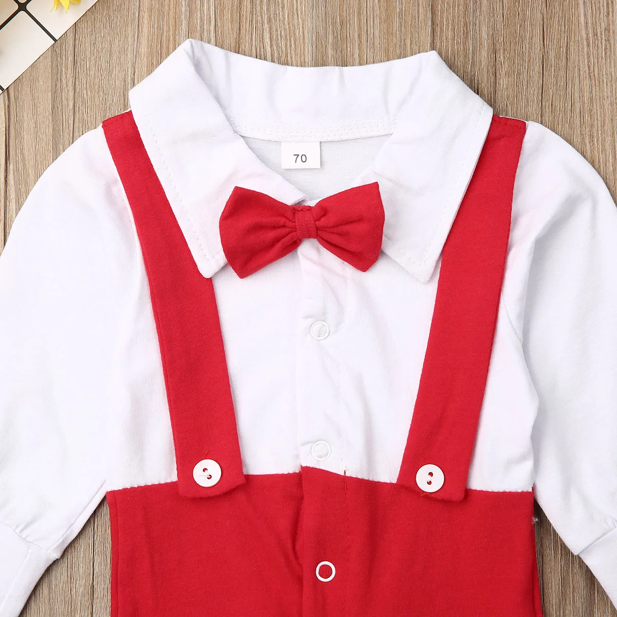 Комбинезон с галстуком-бабочкой для новорожденных мальчиков; Комбинезон для маленьких джентльменов; хлопковая одежда с длинными рукавами для маленьких мальчиков