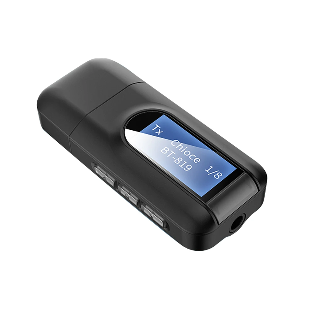 Bluetooth 5.0 Receiver Transmitter LCD Display 3.5 3.5mm AUX Jack 2In1 USB Wireless Audio Adapter for Car PC TV | Электроника