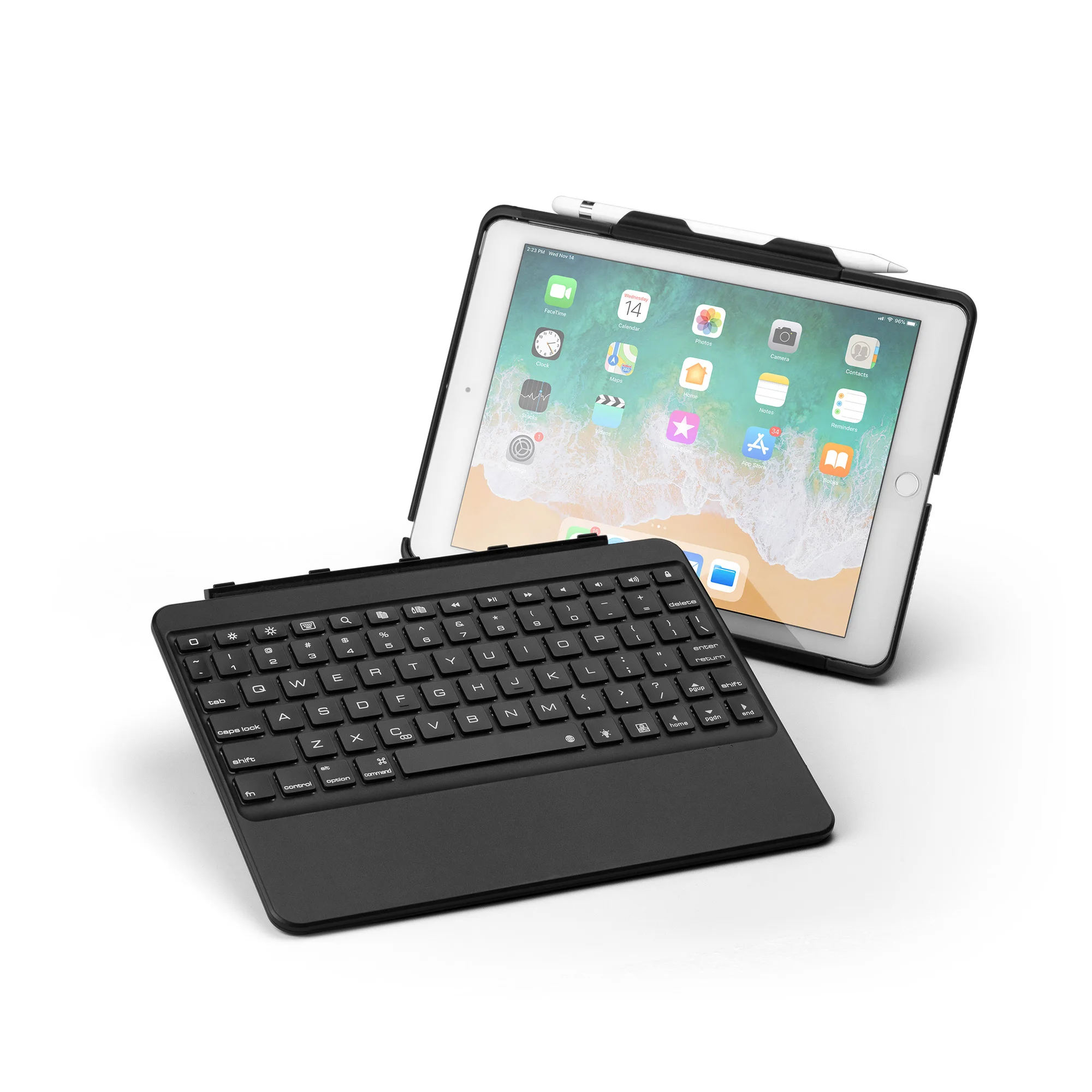 Клавиатура Чехол для iPad воздуха 2 9,7 Разделение освещенная контржурным светом Чехлы C клавиатурой Bluetooth для iPad Pro 9,7 дюйма крышка