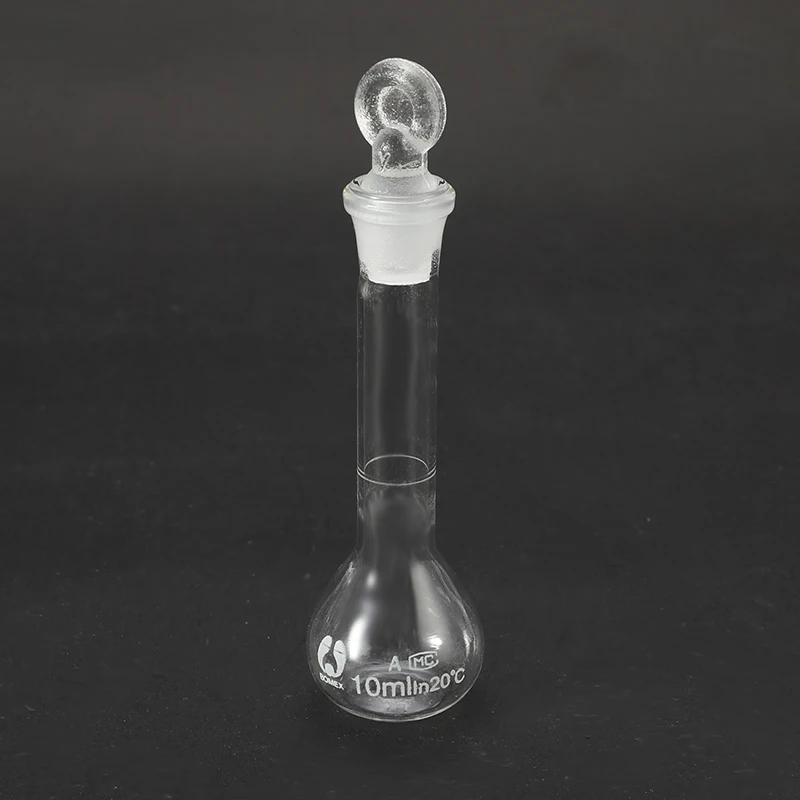 Glass Volumetric Flask Glassware With Stopper Lab Chemistry Laboratory Transparent Beaker 5-100ml Laboratory Round Boiling Flask lab glass supplies lab volumetric flask