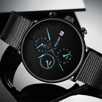 YOLAKO Watch Men Business Ultra-Thin Stainless Steel Men’s Watch With Date Calendar Quartz Wristwatch relogio feminino Clock Hot 2