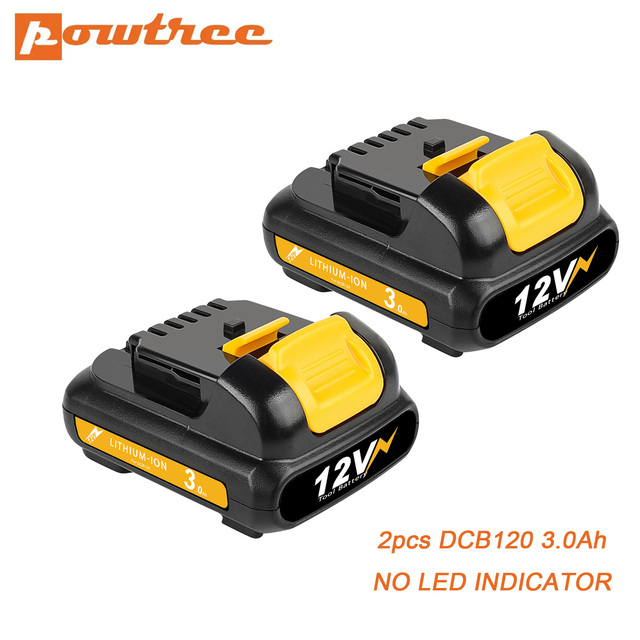 12V MAX Li-ion DCB120 Battery For Dewalt 3.0/4.0/6.0Ah DCB121 DCB123 DCB125 DCD710 DCF813 DCF815 DCF610 DCB100 DCT410S