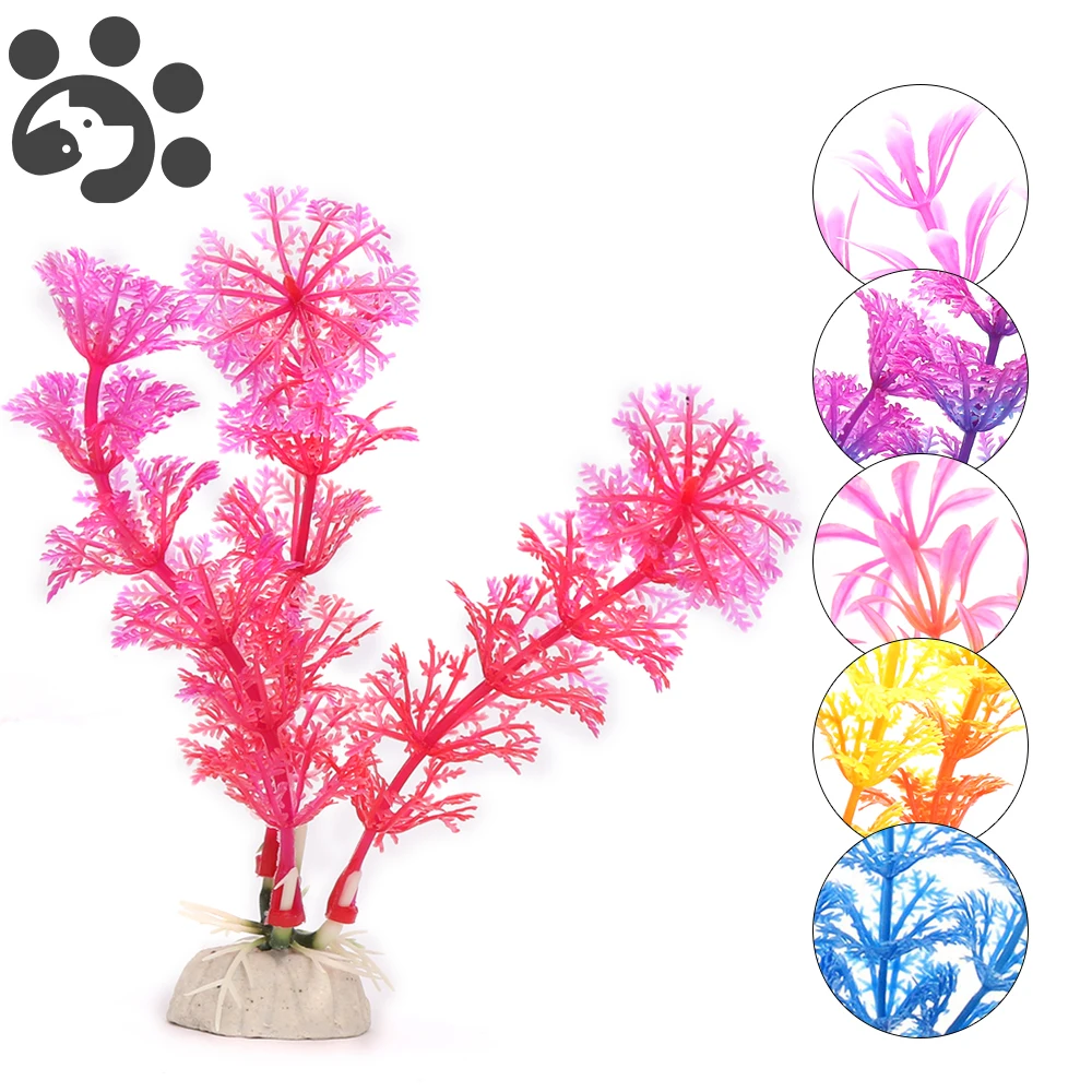 Украшение аквариума для рыб пластиковые искусственные растения 12 см домашний