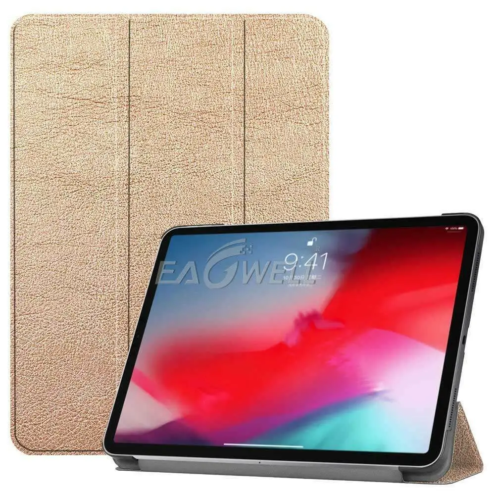 Golden Ударопрочный защитный чехол для ipad pro 11, кожаный флип-чехол с подставкой, автоматический режим сна, умный чехол для ipad pro 11 - Цвет: Golden