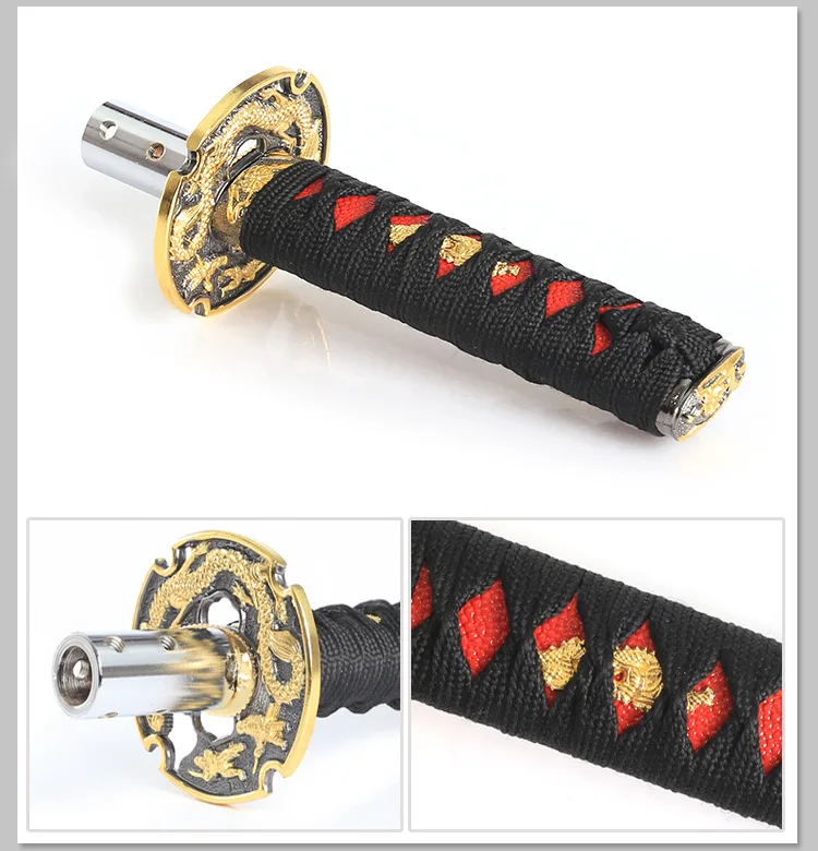 black 15cm Автомобильная головка переключения, Модифицированная катана, рычаг переключения передач, индивидуальная Универсальная головка, ручной рычаг переключения передач - Название цвета: black 15cm