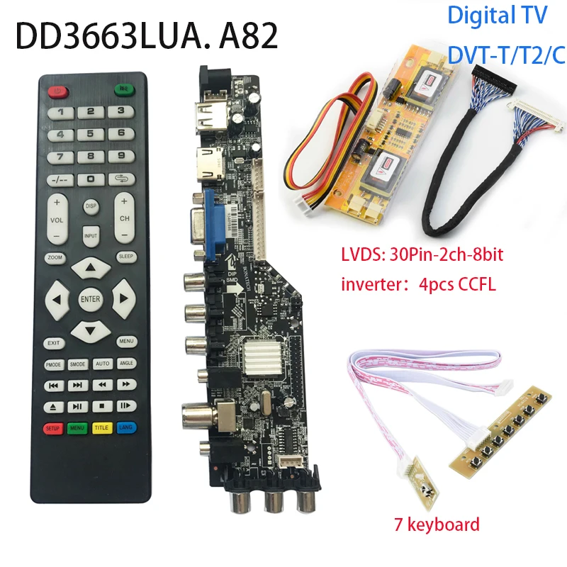 Универсальная плата драйвера для led ТВ DD3663LUA.A82 15 32 &quotцифровая материнская