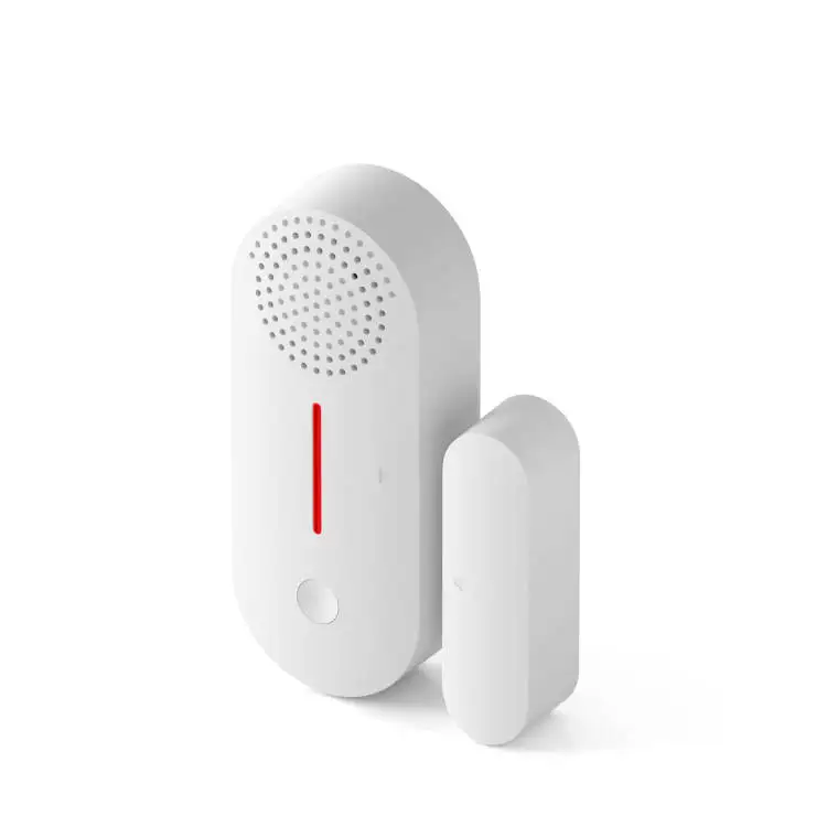 Tuya Smart WiFi Door Sensor Door Open / Closed Detectors Sound Alarm Timed Arming and Disarming App Notification Alert Security ring keypad red light Alarms & Sensors