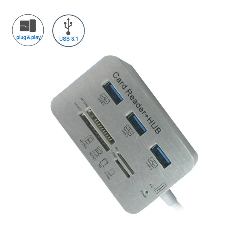 Usb-хаб 3,0 Тип C концентратор USB 3,0 разветвитель 3 порта Мульти USB C Hab USB-C концентратор 2,0 несколько SD/TF скорость считывания карт для портативных ПК