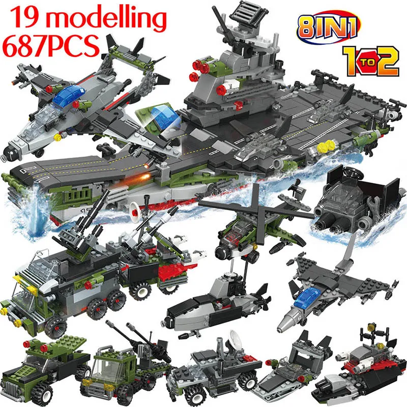 Best SWAT Series Building Blocks Compatible Legoed City Police Station Vehicle Car Helicopter Aircraft Carrier Robot Bricks Boys Toys
