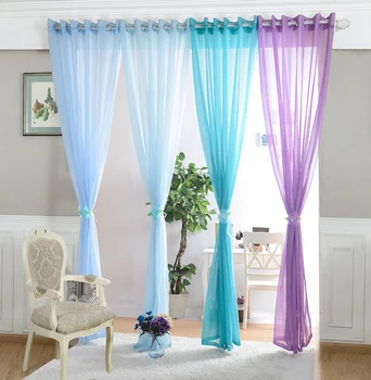 

Pure Color Voile Curtain Transparent Tulle Wedding Scenery Party Door Drape Panel Sheer WP184#30
