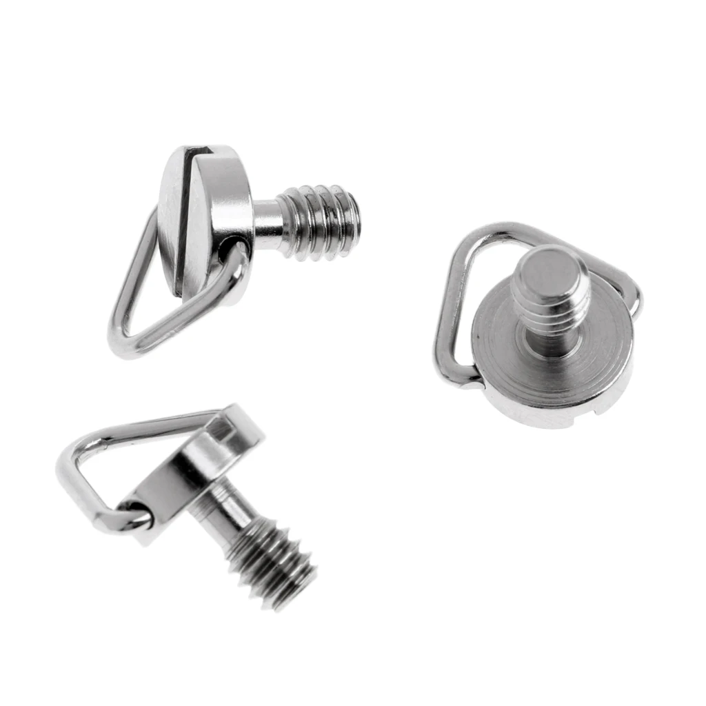 3pcs Stainless Steel Replacment Scuba Diving Camera Base Tray Screw Adaptors