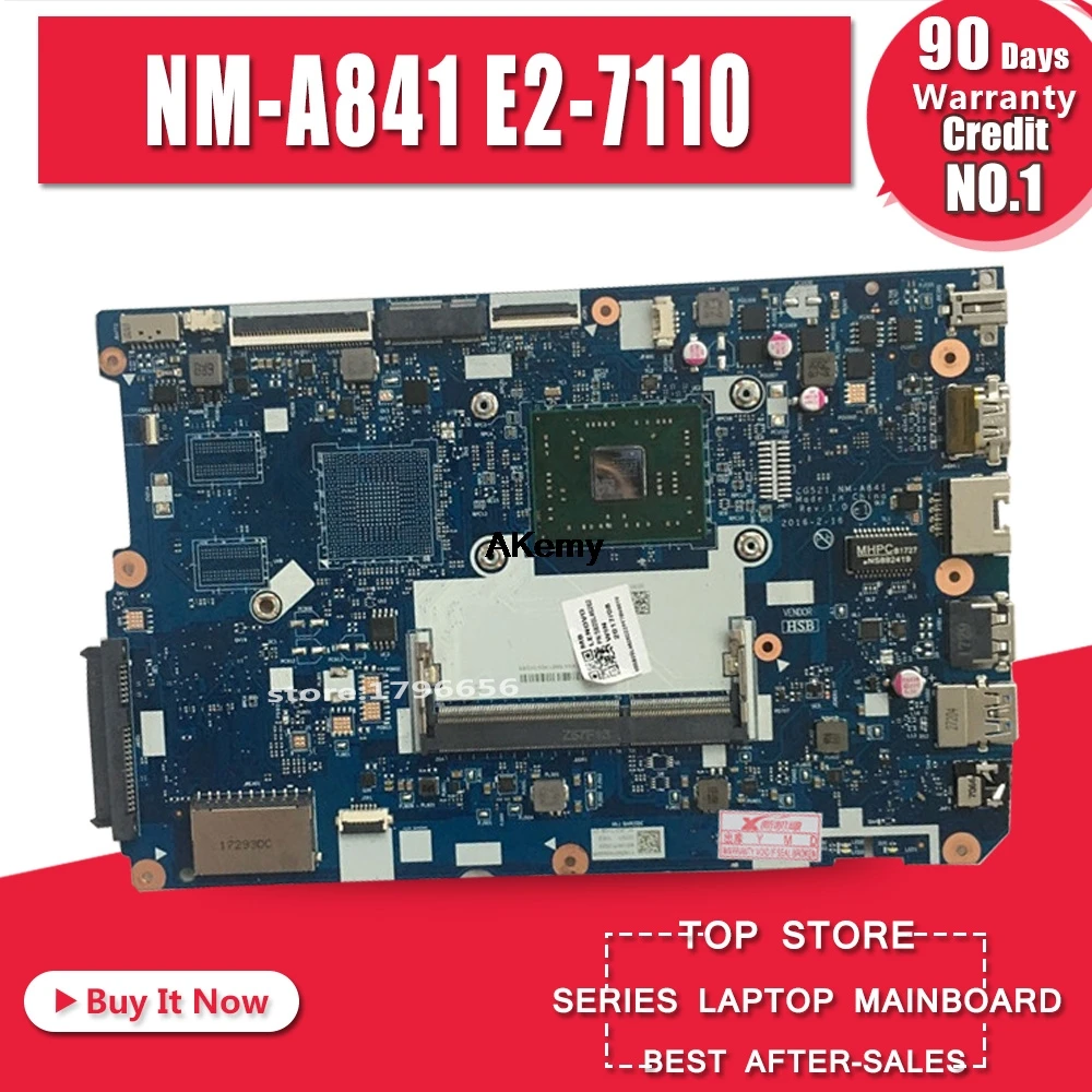

CG521 NM-A841 motherboard for Lenovo 110-15ACL notebook motherboard CPU E2-7110 DDR3 100% test work