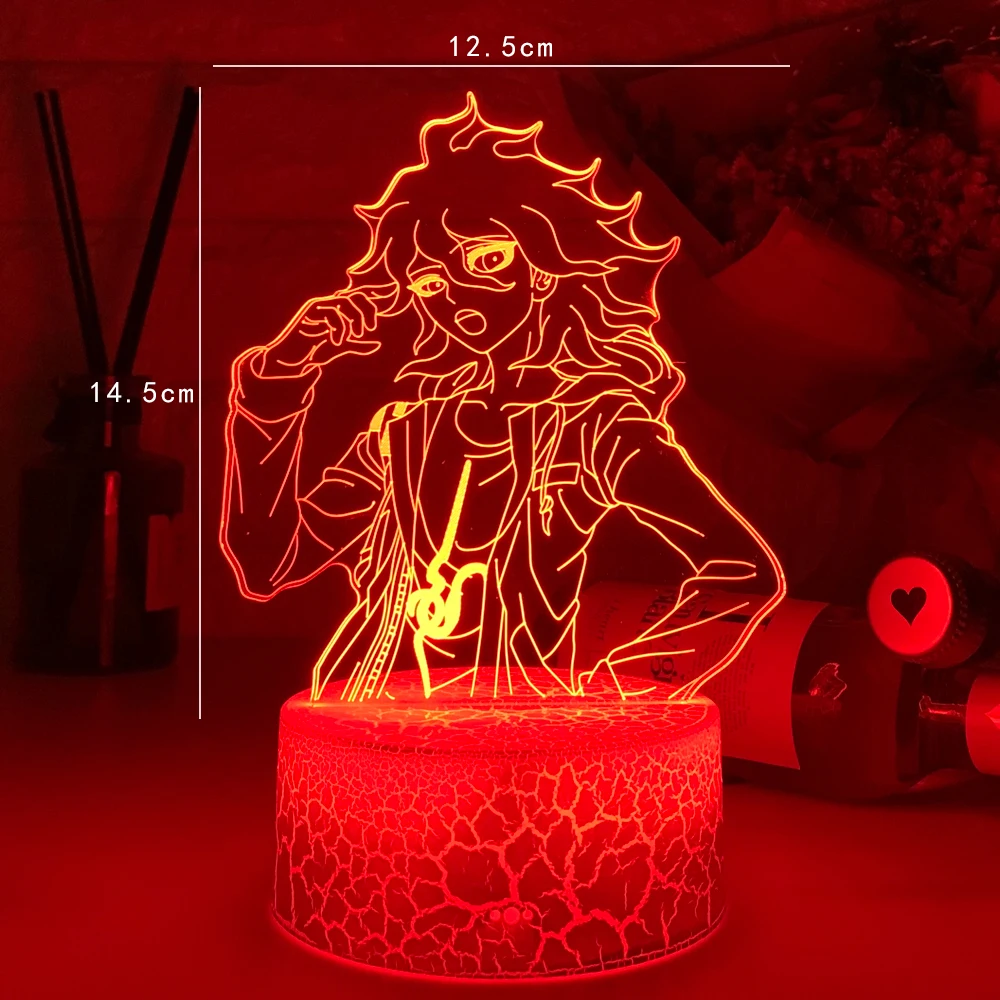 3d Led Lamp Anime Figure Danganronpa Nagito Komaeda for Kids Bedroom Decoration Night Light Birthday Gift Room Decor Desk Lamps childrens night lights