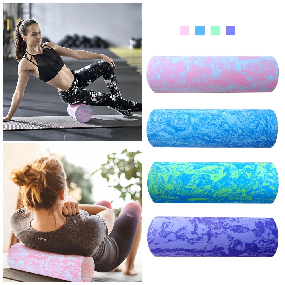 Economici 45 60 CENTIMETRI Iridescente Nube Yoga Foam Roller Pilates Blocco Ad alta densità Galleggiante Rullo PALESTRA Per Il Fitness Massaggio Del Corpo rullo a pelo