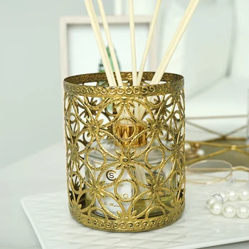 

Golden lollipop wrought iron storage jar European-style home decoration utensils Sugar cans wedding props retro jar dessert tabl