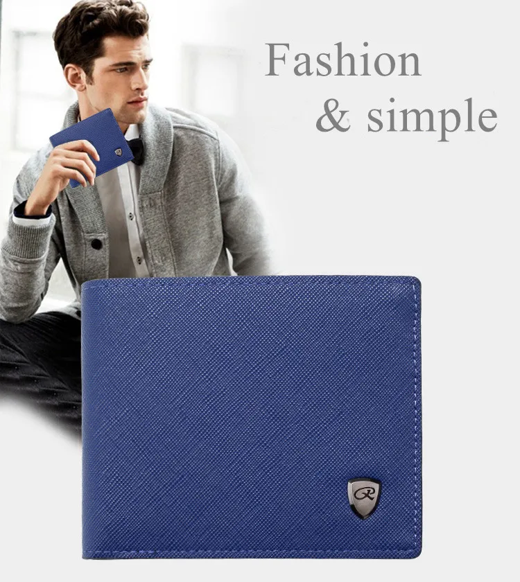 Stylish Casual ultra-thin Short Solid Color Men Wallets Roomy Purse Man Wallet Male Small Money Dollar Slim Cool Card Cas