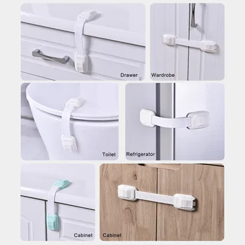 

2019 Child Safety Lock Protection Children Locking Doors For Children's Kids Safety Plastic Cabinet Locks Anti-Clip Drawer Lock