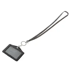 Горизонтальный смоляный горный хрусталь рабочий ID Чехол держатель скрученный шнур (черный)