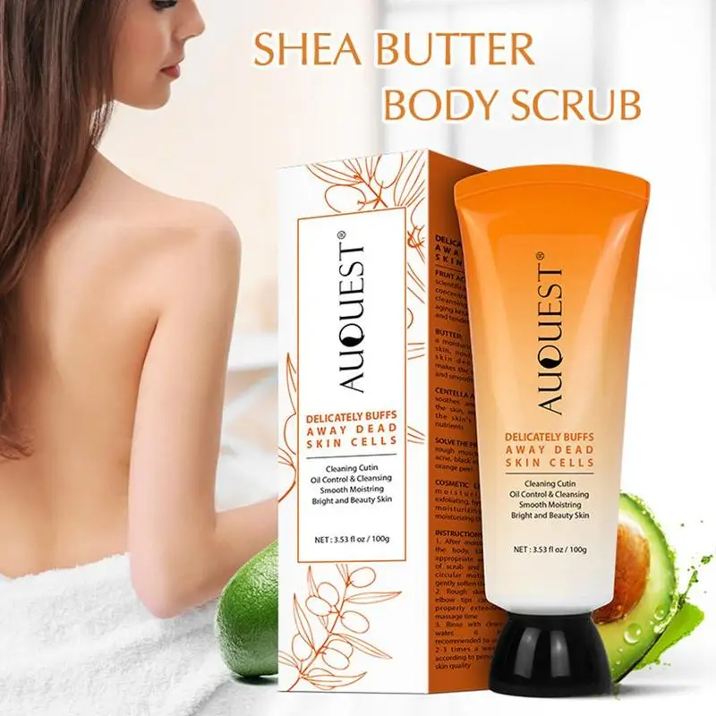 

100g Natural Shea Butter Body Scrub Cream For Women Body Deep Cleansing Moisturizing Exfoliating Skin Care Scrub Cream