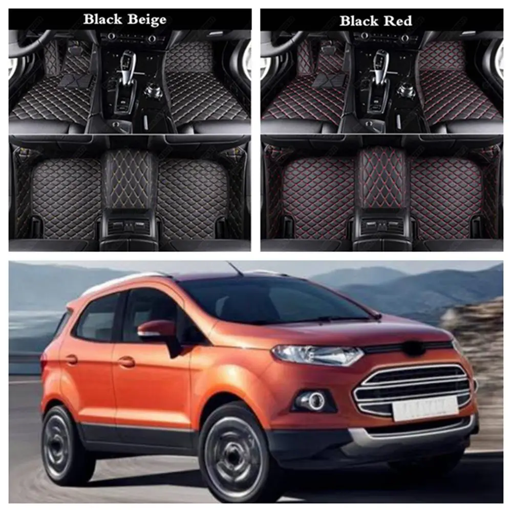 Роскошный автомобильный напольный коврик для ног для Ford Focus Mondeo Fiesta Mustang S-max Explorer Ecosport, автомобильные накладки для ног, автомобильный коврик, ковровое покрытие