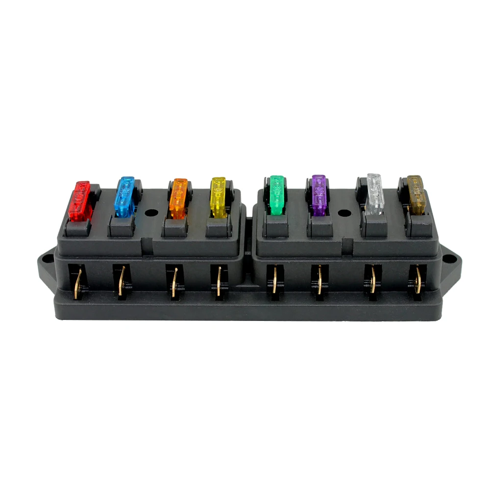 8 Way Fuse Box DC 12V 24V 40A Circuit Car Trailer Auto Blade Fuse Box Block Holder 1pcs