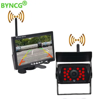 

BYNCG 7" Wired Wireless Car Monitor TFT LCD Car Rear View Camera HD monitor for Truck Camera support Bus DVD reversing camera