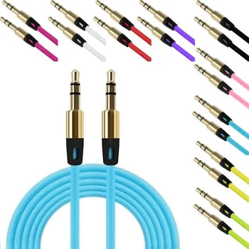 

.5mm Auxiliary Cable Audio Cable Male To Male Flat Aux Cable Flat Audio Music Aux Cord #RJ1