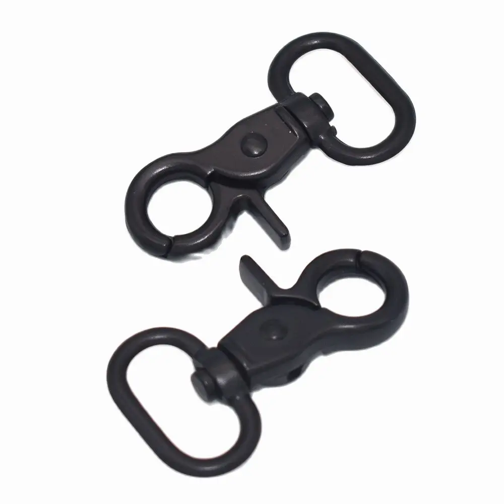 

20mm Swivel clasp Black Swivel Lanyards Handbag Hook Oval Swivel Trigger Hooks Lobster Clasps for Bag backpack KeyChains